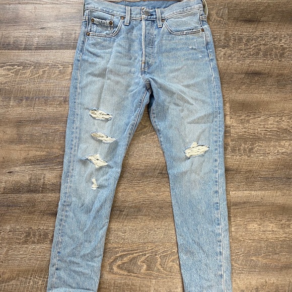 Levi 501 Distressed Jeans - Picture 2 of 5
